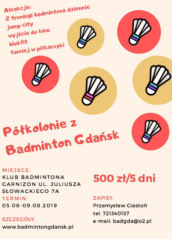 Półkolonie badmintonowe