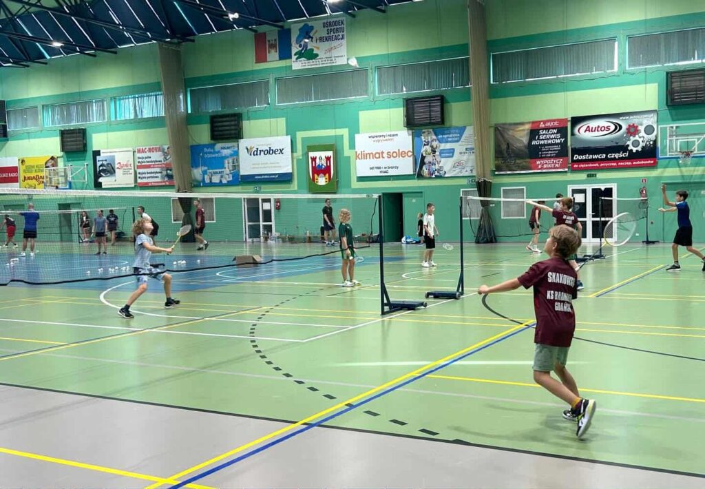 trening zawodników podczas obozu Solec Kujawski